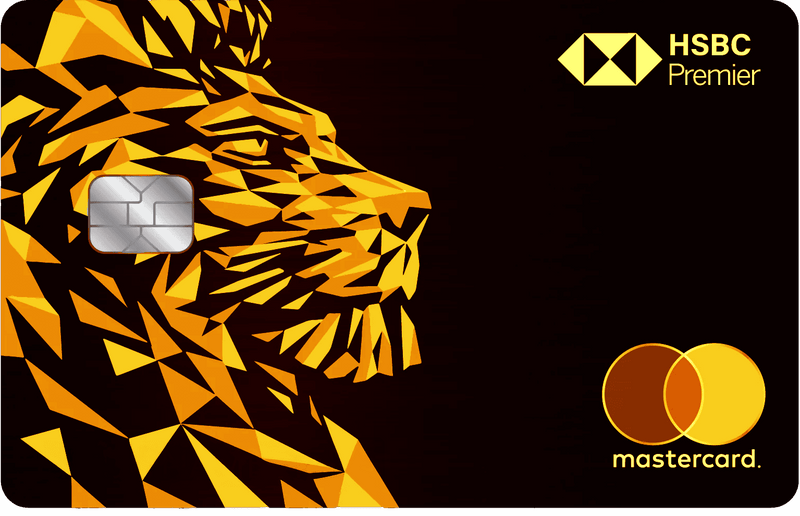 HSBC Lion metal card by Gold Wraps, premium stainless steel with lion design