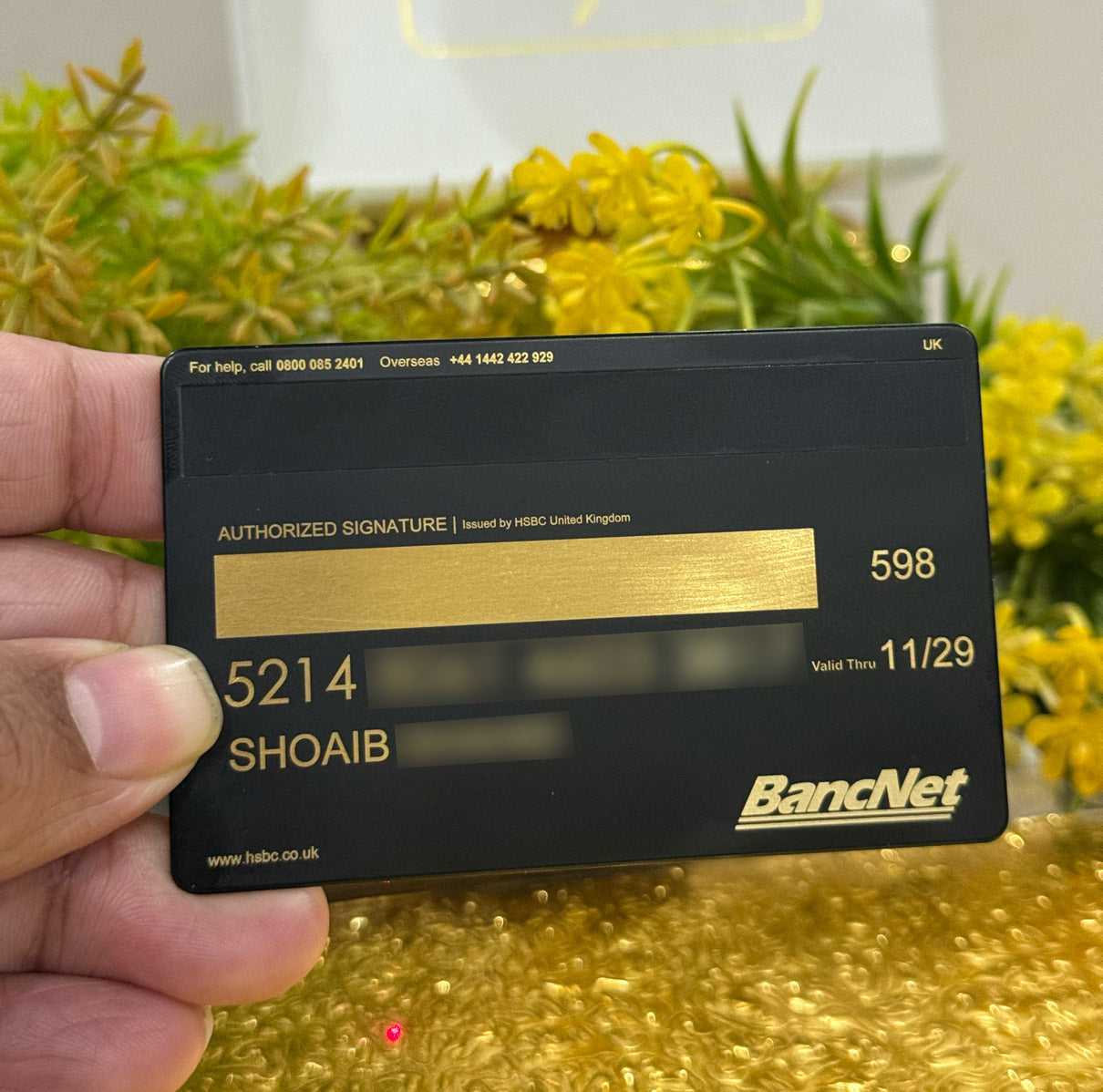 Exclusive HSBC Lion metal card with high-end detailed lion engraving