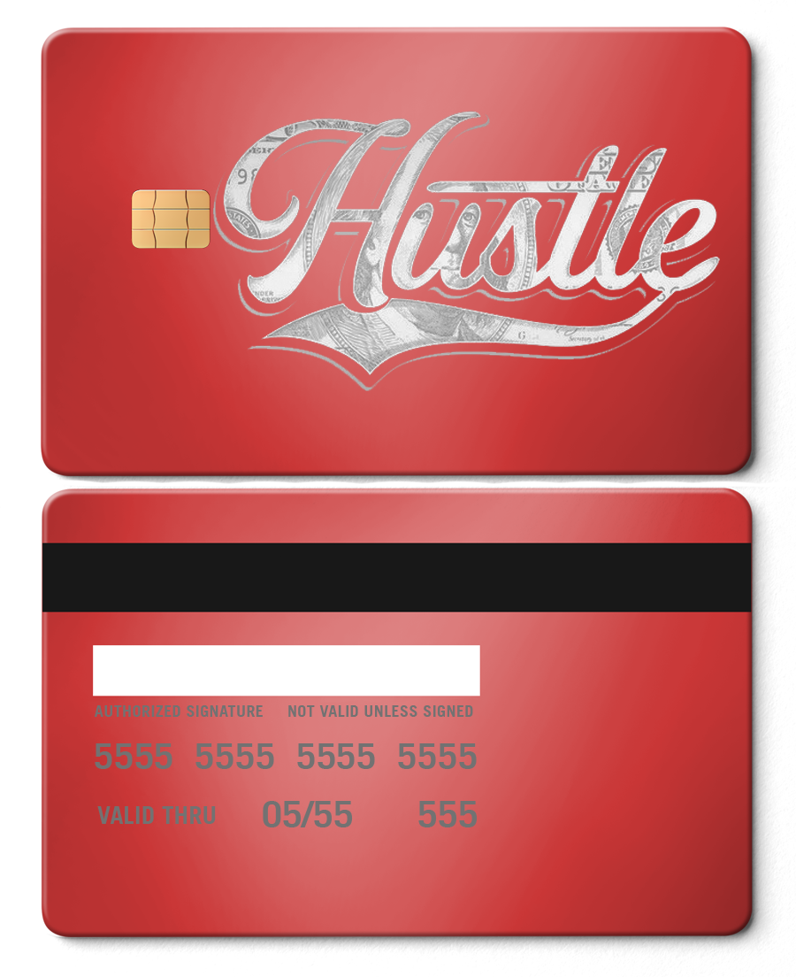 Premium Hustle $ metal card with modern luxury metal card finish and custom color design
