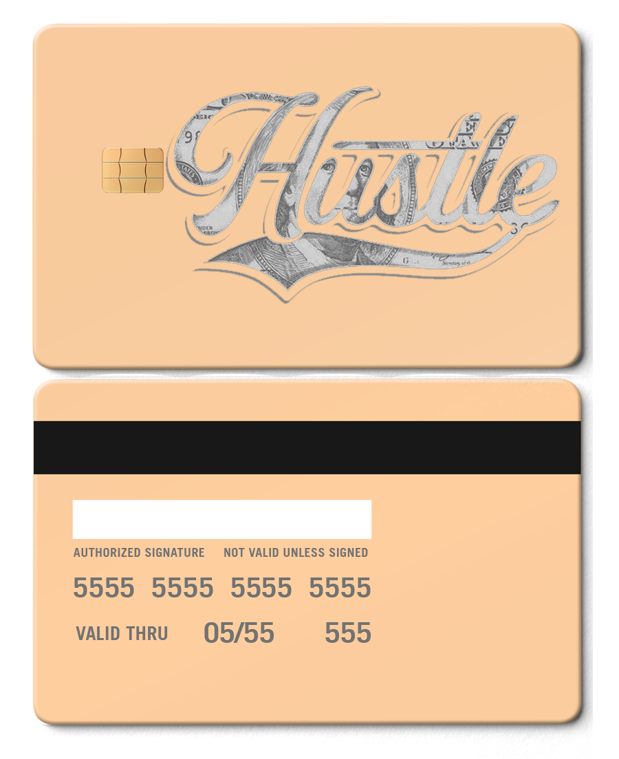Elite Hustle $ metal card with high-end metal card finish, modern design, and multiple color variations for international clients
