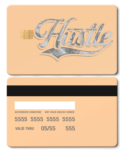 Elite Hustle $ metal card with high-end metal card finish, modern design, and multiple color variations for international clients