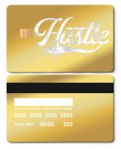 Premium Hustle $ metal card with sleek metal card construction and high-end vibrant color design