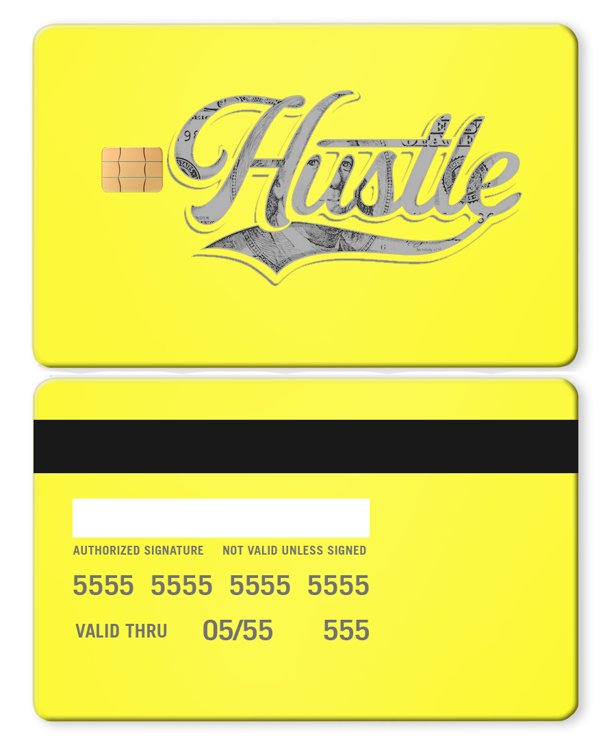 Exclusive Hustle $ metal card with high-end metal card craftsmanship and vibrant custom color styling