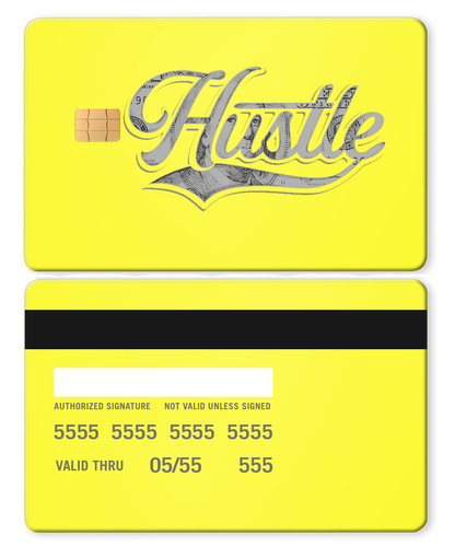 Exclusive Hustle $ metal card with high-end metal card craftsmanship and vibrant custom color styling