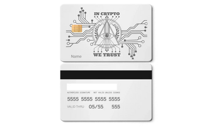 Exclusive In Crypto We Trust metal card with engraved premium metal card craftsmanship for international clients
