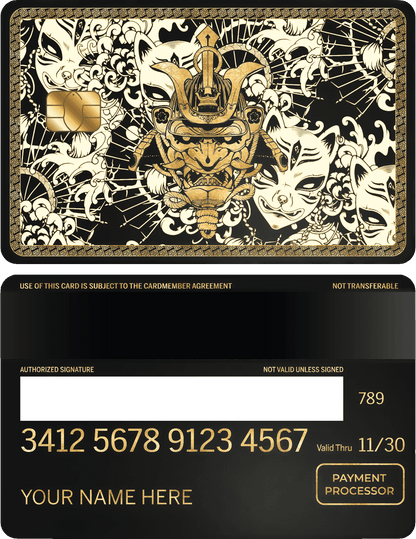 Premium Japanese Samurai metal card designed for collectors and luxury clients