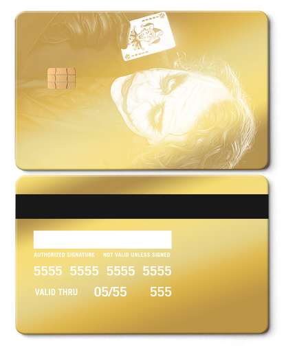 Joker metal cards with detailed engraved artwork, premium metal cards designed for collectors worldwide