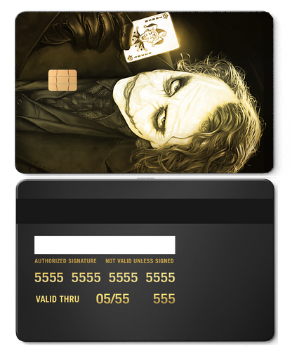 High-end personalized Joker metal cards with luxury metal engraving for premium card collectors