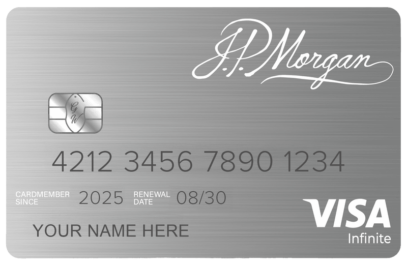JP Morgan Reserve metal card by Gold Wraps, premium silver stainless steel banking card