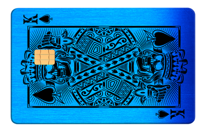 Luxury edition King of Spades metal cards with fine engraving details, high-quality metal cards for collectors