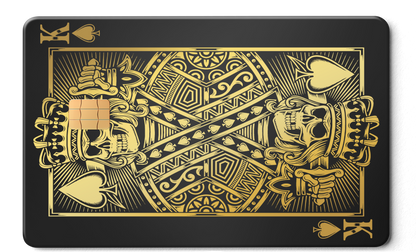 King of Spades metal card by Gold Wraps, stainless steel playing card design