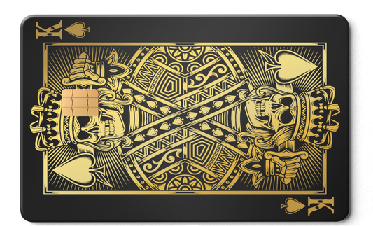 King of Spades metal card by Gold Wraps, stainless steel playing card design