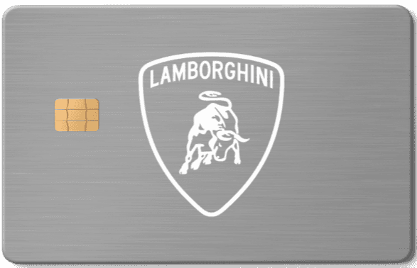 Premium Lamborghini metal card for high-net-worth international automotive clients, Lamborghini silver metal card with embossed logo and chip