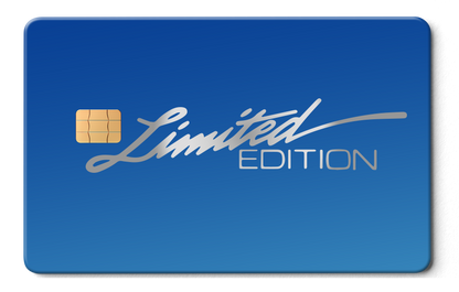 Limited Edition metal card by Gold Wraps, premium stainless steel collector card