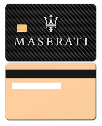 Elite luxury Maserati metal card with precision engraving, premium custom metal card for global collectors