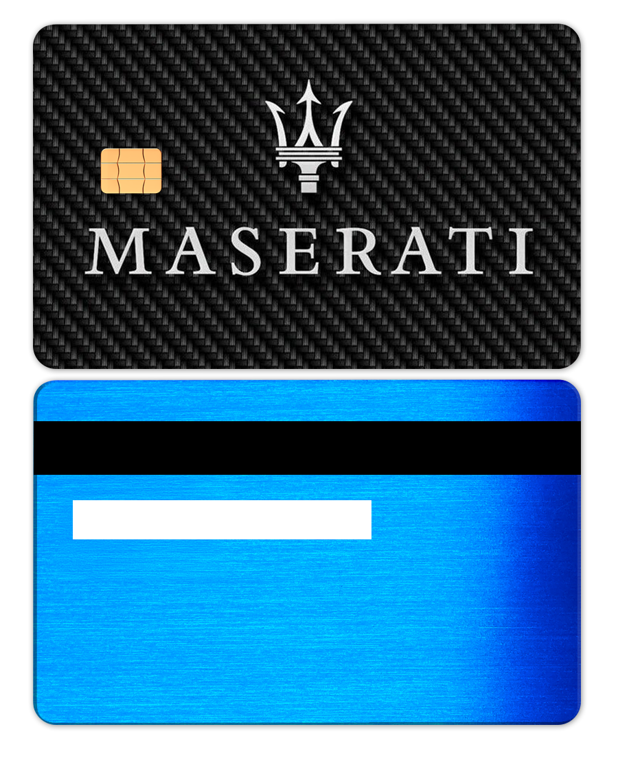 Exclusive limited edition Maserati metal card with unique engraving, high-end custom metal card worldwide