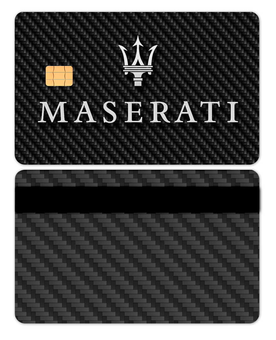 High-end personalized Maserati metal card with precision engraving, luxury metal card for collectors