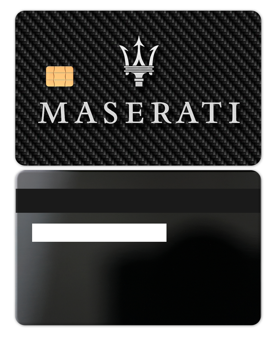 Luxury edition Maserati metal card with detailed engraving, high-quality metal card for collectors