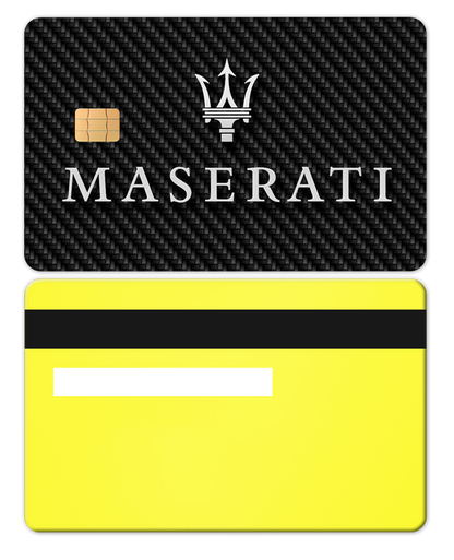 Ultra-premium Maserati metal card with luxurious engraved design, elite custom metal card for global buyers