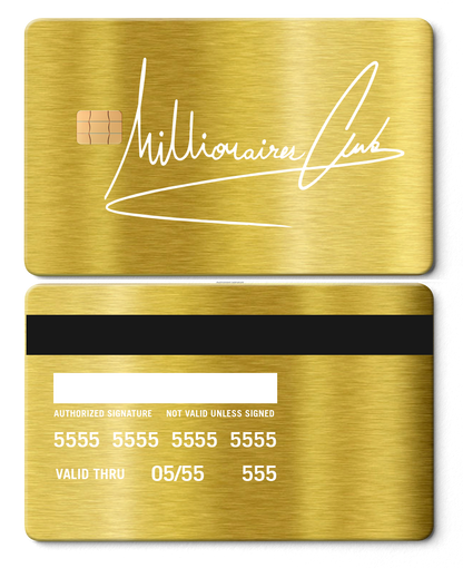 Ultra-premium Millionaires Club metal cards with luxurious engraved design, elite custom metal cards for global buyers