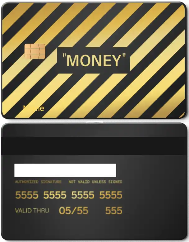 Exclusive Money metal card with sophisticated engraved artwork, premium custom metal card worldwide