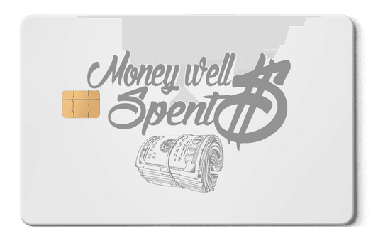 Money Well Spent metal card by Gold Wraps, premium stainless steel statement card