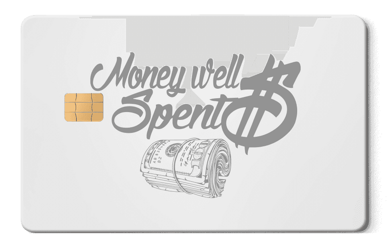 Money Well Spent metal card by Gold Wraps, premium stainless steel statement card