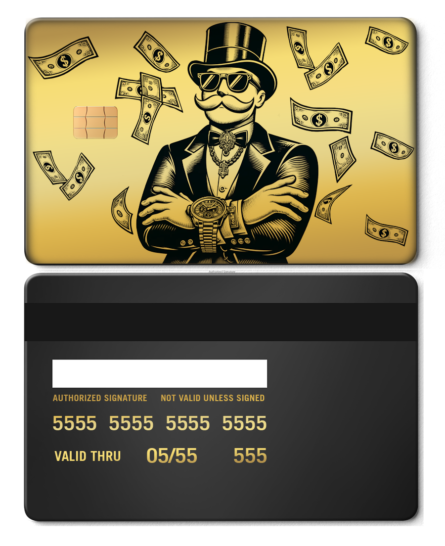 Exclusive Monopoly Boss metal cards with sophisticated engraved artwork, premium custom metal cards worldwide
