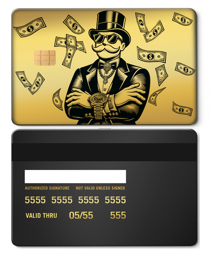 Exclusive Monopoly Boss metal cards with sophisticated engraved artwork, premium custom metal cards worldwide