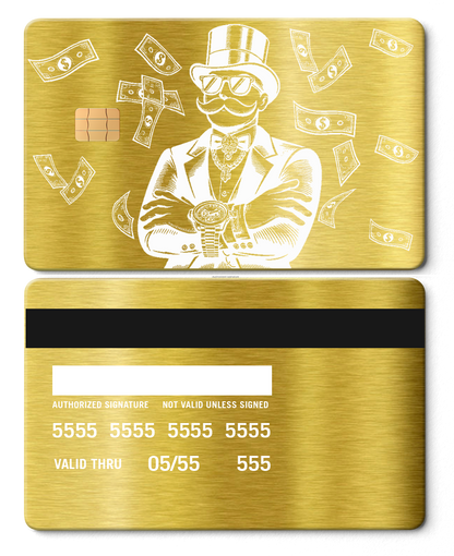 Exclusive limited edition Monopoly Boss metal cards with unique engraving, high-end custom metal cards worldwide