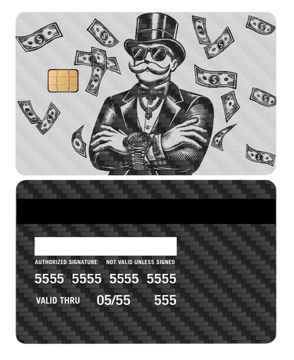 High-end personalized Monopoly Boss metal cards with precision engraving, luxury metal cards for collectors