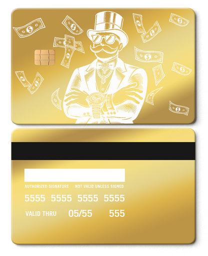 Luxury edition Monopoly Boss metal cards with detailed engraving, high-quality metal cards for collectors