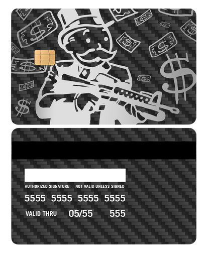Elite Monopoly Man metal cards with meticulous finishing, premium custom metal cards for international buyers