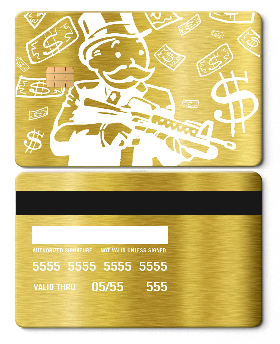 Ultra-premium Monopoly Man metal cards with luxurious engraved design, elite custom metal cards for global buyers