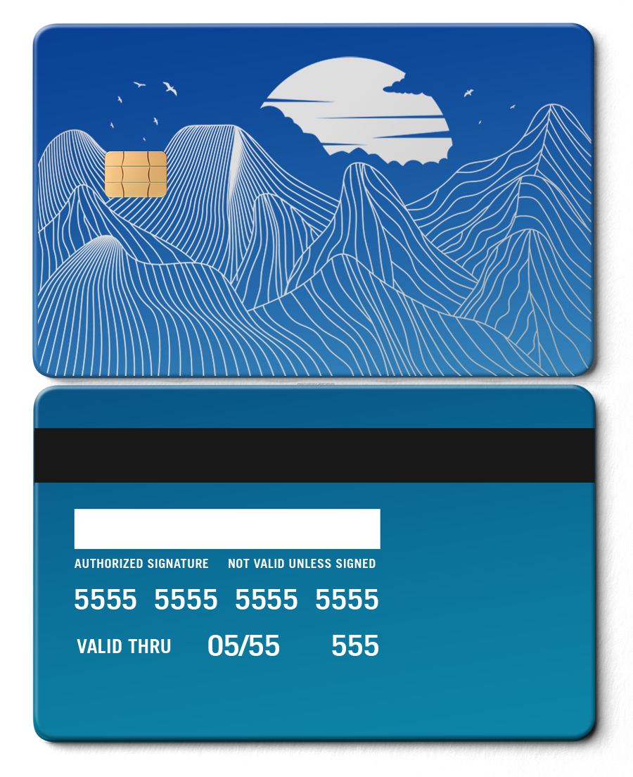 Elite Mountain Line metal cards with meticulous finishing, premium custom metal cards for international buyers