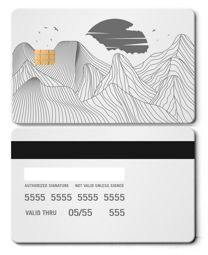 Exclusive Mountain Line metal cards with premium metal finish, luxury custom metal cards for international collectors