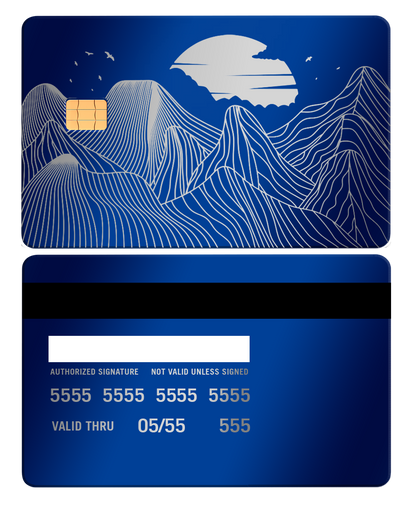 Premium Mountain Line metal cards showcased with luxury craftsmanship, custom metal cards for global collectors