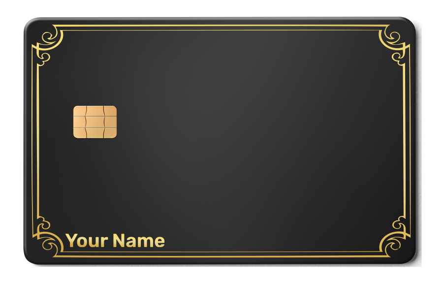 Name Only minimalist metal card by Gold Wraps, personalised stainless steel name card
