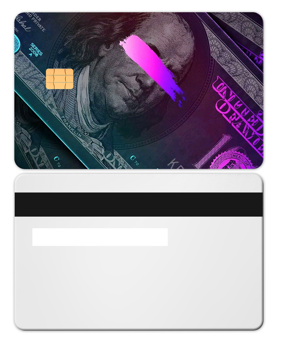 Elite luxury Neon Franklin metal card with precision engraving, premium custom metal card for global collectors