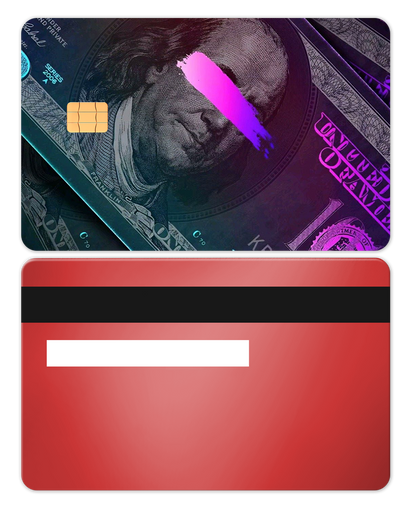 Exclusive luxury Neon Franklin metal card with premium engraving, elite custom metal card for international markets