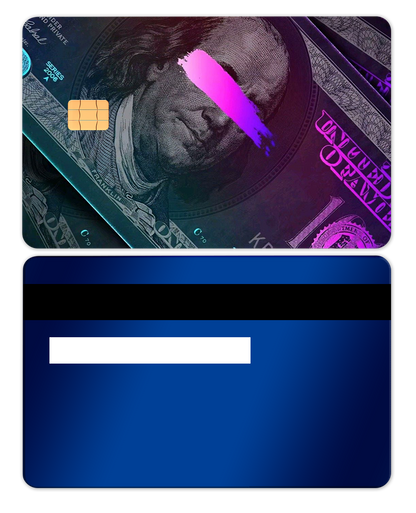 Premium Neon Franklin metal card showcased with luxury craftsmanship, custom metal card for global collectors