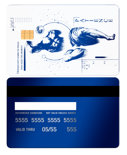 Overpowered metal card with intricate engraved artwork, premium custom metal card for international collectors