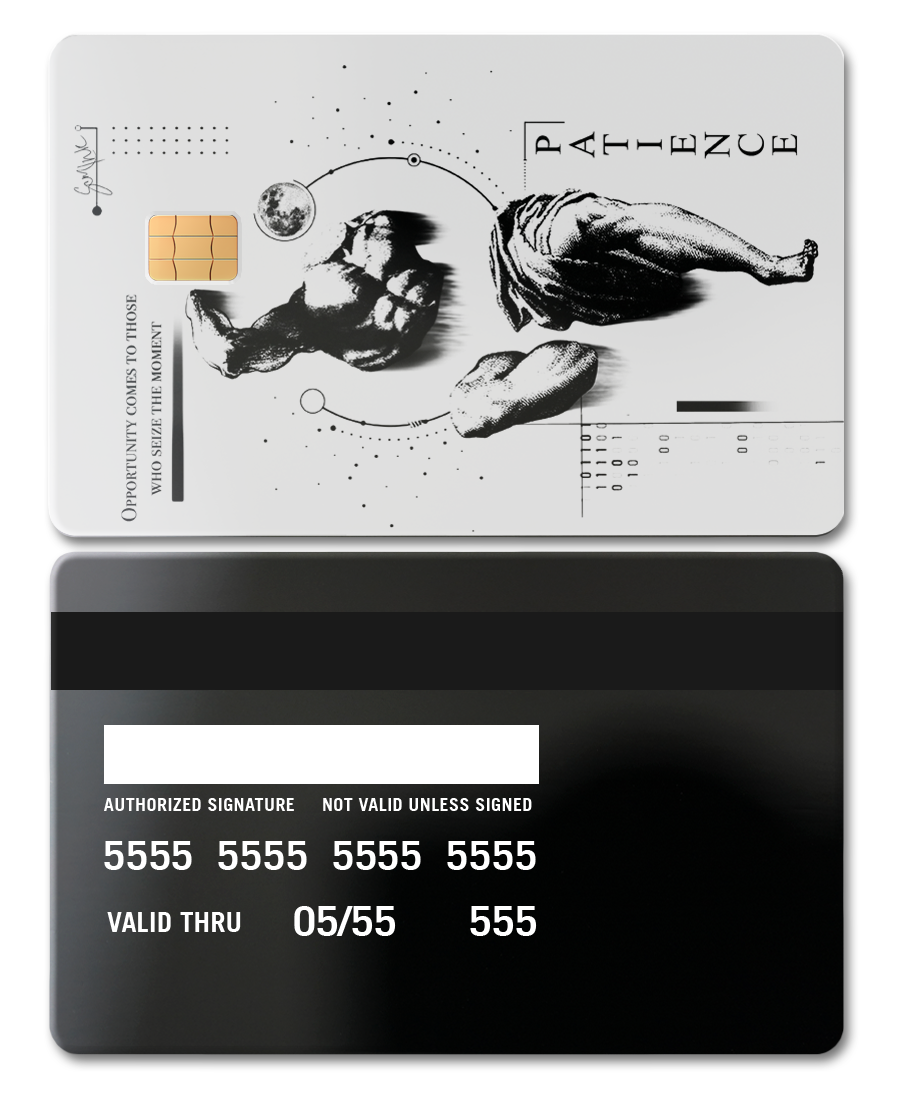 High-end personalized Overpowered metal card with precision engraving, luxury metal card for collectors