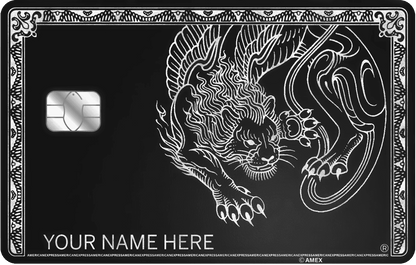 Panther metal card by Gold Wraps, premium stainless steel with panther design