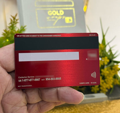 Exclusive Plum American Express metal card with sophisticated modern luxury finish