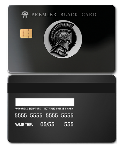Ultra-premium Premier Black metal card with luxurious engraved design, elite custom metal card for global buyers