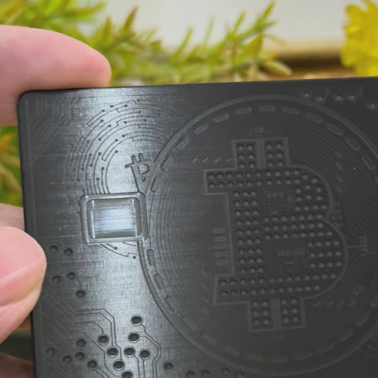 Exclusive black metal Bitcoin card ideal for high-end cryptocurrency users