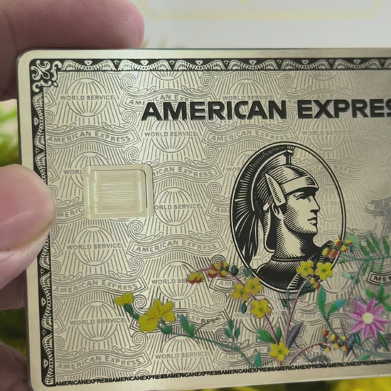 High-end Flowers Platinum American Express metal card designed for premium global banking and executive clients