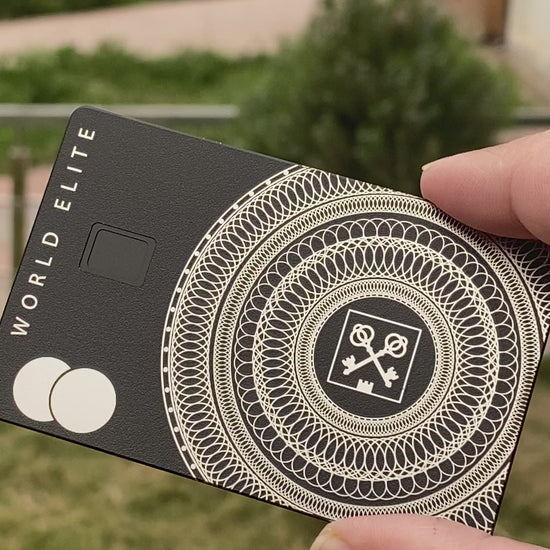 High-end Goldman Lampe black metal card crafted for international premium clients