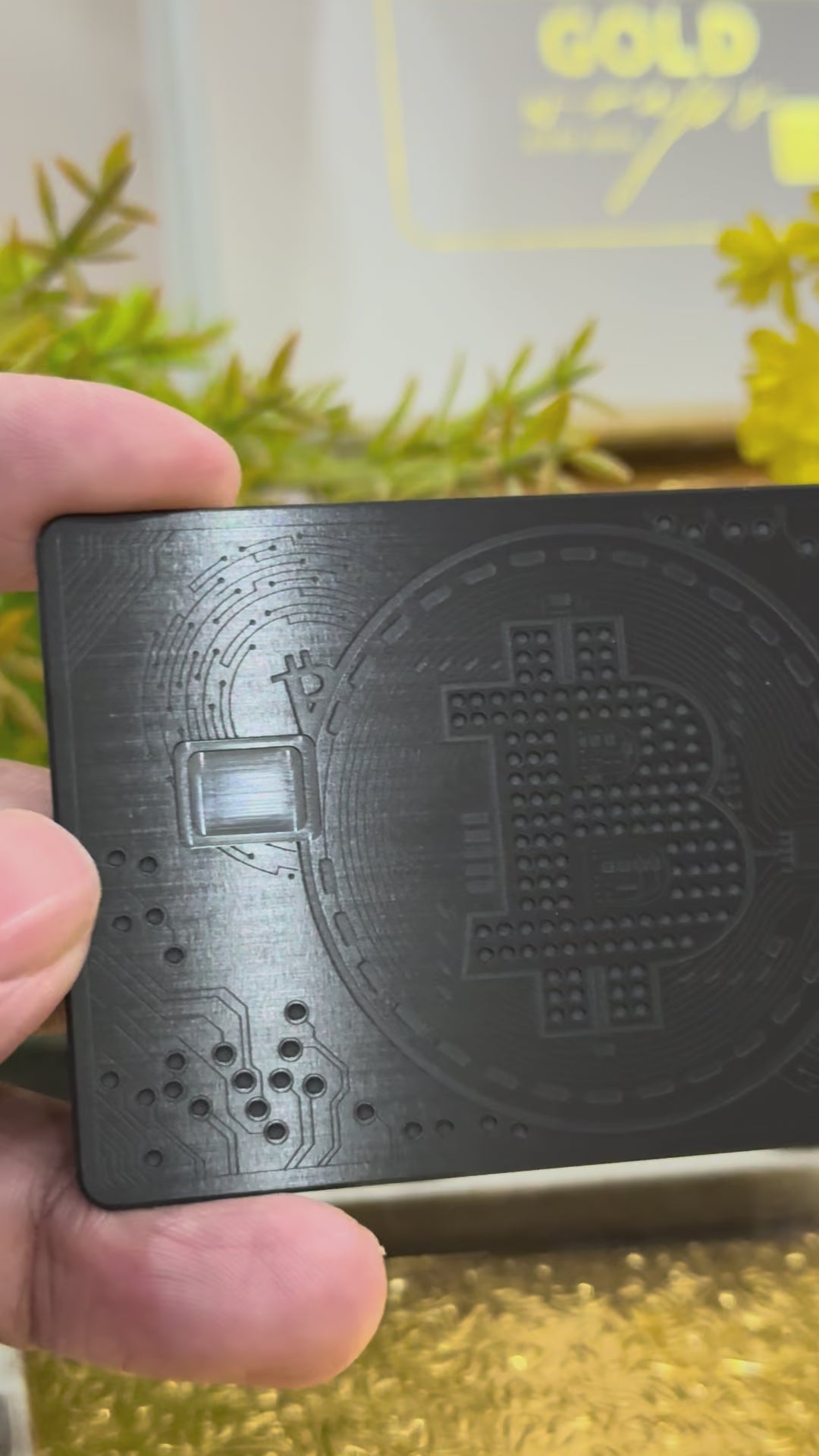Exclusive black metal Bitcoin card ideal for high-end cryptocurrency users